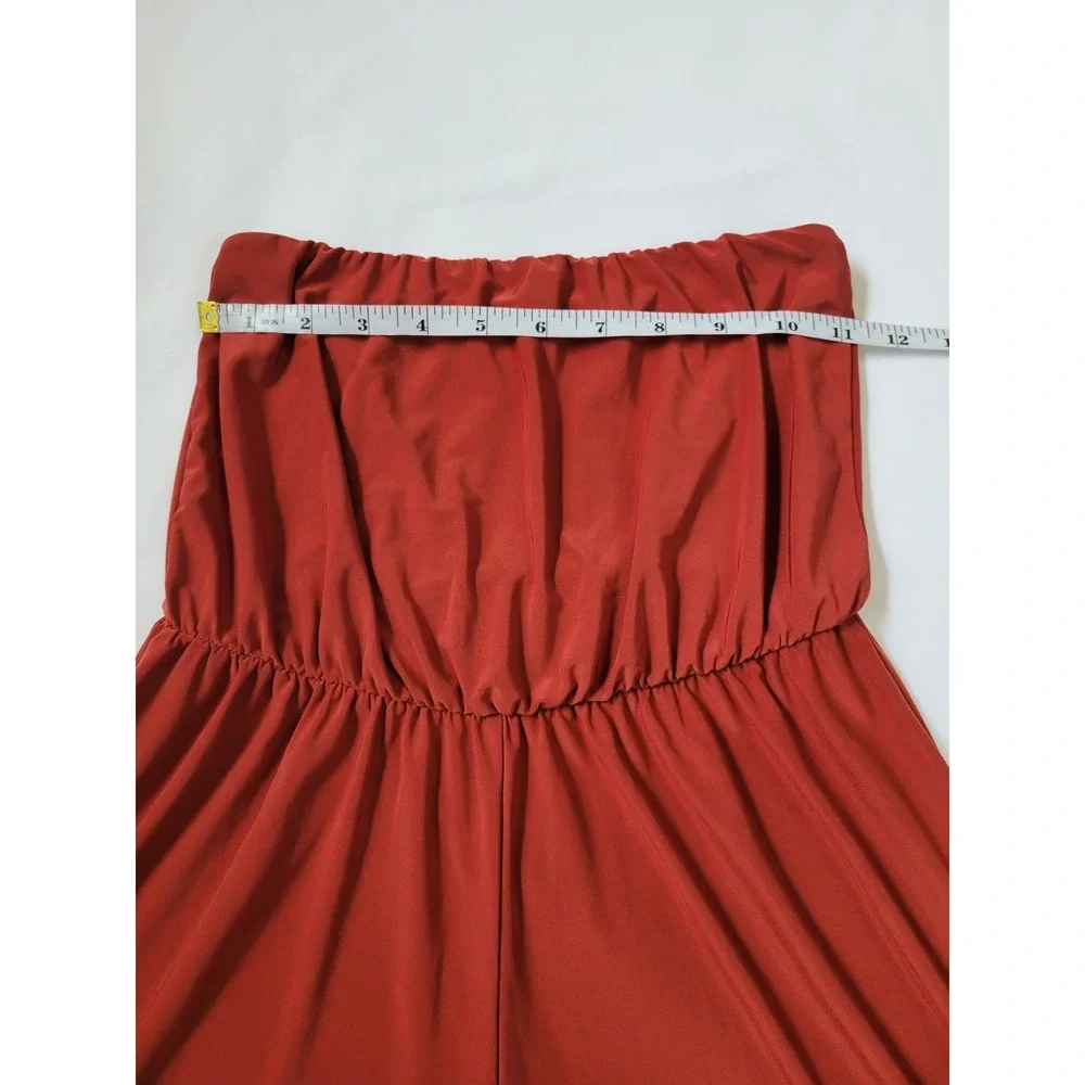 Nasty Gal Jumpsuit Romper Women Strapless Wide Leg Boho Festive Y2k Sz 4 - Picture 5 of 8